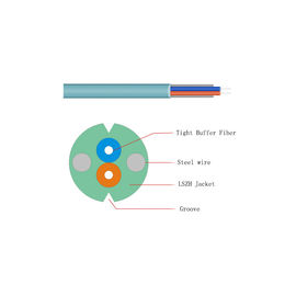 satın al G652A2 FTTH Fiber Optik Bırakma Kablosu LSZH / PVC / PE Ceket ile Havadan Kullanım online manufacture