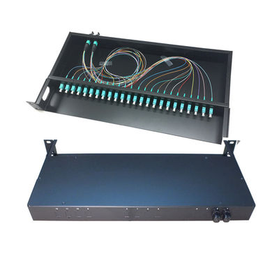 satın al 24 Fiber 1U Rack Mount MPO/MTP 19 Inch Standart Yapısı ile Fiber Optic Patch Panel online manufacture