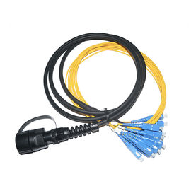 satın al Siyah Su Geçirmez MPO - SC 12 Çekirdekli Tek Modlu Fiber Optik Fan - Çıkış Yama Kablosu 3 Metre online manufacture