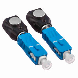 satın al Çıplak Fiber Optik Kablo için Siyah Metal Yuvarlak SC UPC Optik Fiber Adaptörü online manufacture