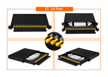 satın al Tek Modlu Fiber Optik Yama Paneli Raf Montajı 19 inç 12 X LC / SC / FC / ST online manufacture