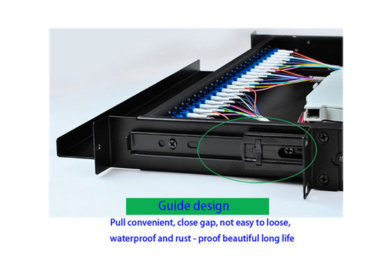 satın al Standart Boyutlu Multimode Fiber Optik Dağıtım Paneli, 24 LC / SC Adaptörlü ve FTTH Ağları İçin Rack Montaj Tasarımlı online manufacture