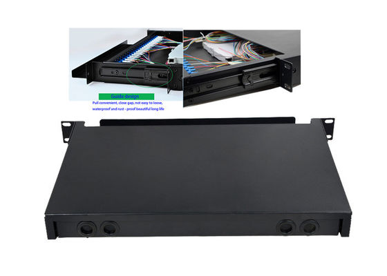 satın al 12 24 48 96 Port Sliding Drawer Tip Multimode Fiber Optic Distribution Frame ve Patch Panel online manufacture