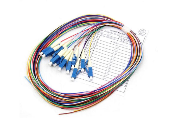 satın al 12 Renkli ve 0.9mm SC/APC Konnektörlü Tek Modlu Fiber Optik Pigtail online manufacture