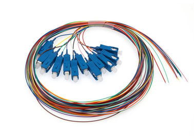 satın al Özel Fiber Optik Pigtail SC / E2000 / FC / ST Konektörü 0.9mm 12 Renk Kablosu online manufacture