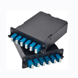 satın al 2x MPO-12 - 12x LC Dubleks, Tip A, 24 Fibre OM3 Çok Modlu FHD MPO Kaseti online manufacture