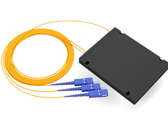 satın al Geniş Dalga Uzunluğu Fiber Optic Splitter 1x2 ABS Box Type PLC with SC/PC Connector online manufacture