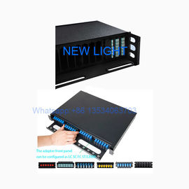 satın al 1U 2U 3U Siyah Fiber Optik Yama Paneli Standart Boyut LC / SC / ST / FC Bağlantı Noktası online manufacture
