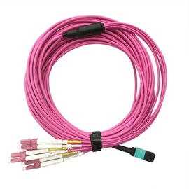 satın al 8 Fiber MTP-4LC Dubleks 10G OM3 Fiber Optik Kablo Demeti Fan Çıkışı / Koparma Kablosu online manufacture