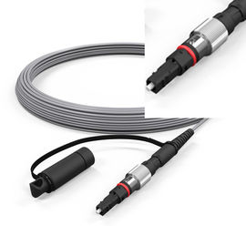 satın al Su geçirmez Fiber Optik Yama Kablosu Tek Modlu Metal bağlayıcı Gri Kablo Düşürme online manufacture