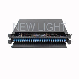 satın al 1U 96 Fiber OM3 / OM4 Çok Modlu fiber optik kablo sonlandırma patch panel Duvar Montaj online manufacture