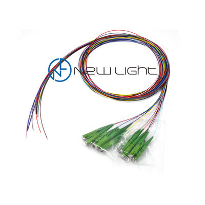satın al 0.9mm 12 Renkli 40dB Geri Dönüş Kaybı Fiber Optik Pigtail ve Fiber Jumper Kablosu online manufacture