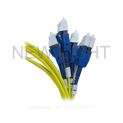 satın al 50/125um 3.0mm PVC Kılıf Yüksek Yoğunluklu Fiber Optik Ağlar için MPO - LC Breakout Kablosu online manufacture