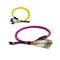 Kompakt Düşük PDL MPO MTP Kablosu MTP / MPO - LC Fan Çıkışı QSFP Fiber Jumper Kabloları