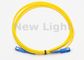 Yüksek Karşılık Kaybı Optik Fiber Yama Kablosu / SC TO SC Tek Modlu Fiber Düzeltme Kablosu