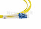 Telekomünikasyon Ağları Optik Fiber Yama Kablosu / LC SC Tek Modlu Fiber Optik Kablo