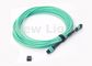 Yeşil MPO Fiber Kablo Çok Mod OM3 8 Çekirdek 10 Metre QSFP / Telsiz için