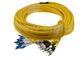 İyi Dayanıklı İç Ortamda 12 Çekirdekli Tek Modlu Fiber Optik Kablo / LC FC Yama Kablosu