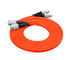 62.5 / 125 Fiber Optik Yama Kablosu LC LC 3.0mm Özelleştirilmiş Uzunluk Turuncu Renk
