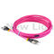 SC - SC çok modlu fiber optik yama kablosu dubleks kırmızı / siyah önyükleme OM4 50/125