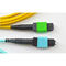 MPO dişi konnektör 12 çekirdekli tek modlu SFP için Fiber optik kablo Montajları