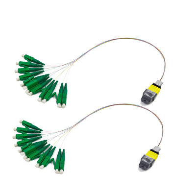 Düşük Ekleme Kaybı ≤0.35dB 3.0mm 50/125 Multimode MPO Fiber Optic Patch Cord MPO-8LC Patch Cord