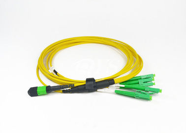 Yeşil MPO MTP Kablosu 8 Çekirdekli Fiber Optik MPO, CATV için LC Yama Kablosuna