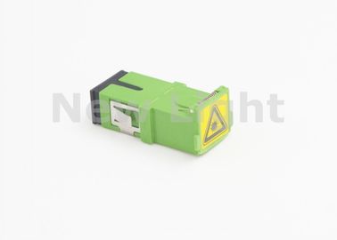 Yeşil Renkli FTTH SC Fiber Optik Adaptör, Menteşe Toz Örtüsü ile ROSH Onaylandı