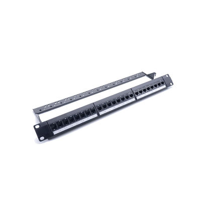 24 Port 1U Yüksekliği Verimli Ağ Yönetimi için 110/Krone IDC Bitişimi ile RJ45 Patch Panel