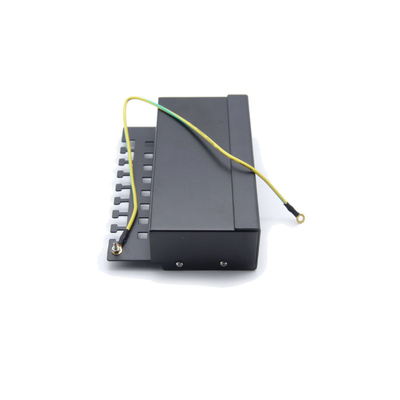 Siyah 1U Rack Montable Metal Patch Panel RJ45 Ethernet Sonlandırması için