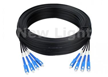 4 Çekirdekli Tek Mod Fiber Optik Kablo Tekli Mod Çift Yönlü, 100M G657A SC Fiber Optik Kablosu