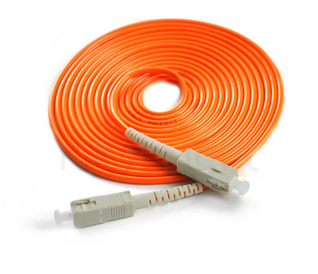 SC/PC Fiber Optic Patch Cord 50/125um Multimode Orange Kablo ve PVC Cake