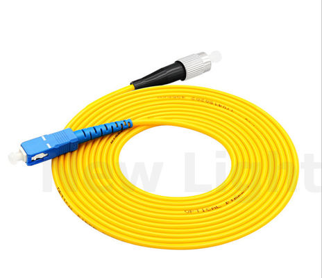 FC-SC Tek Modlu Fiber Optic Patch Kablosu 3.0 mm çaplı ve düşük yerleştirme kaybı