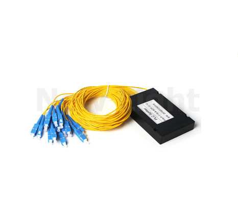 WDM Tek Mod Fiber Optic PLC Splitter, 1x2 ile 64 çekirdek seçeneği ve düşük ekleme kaybı ile Telcordia GR-1209 & GR-1221 uyumlu