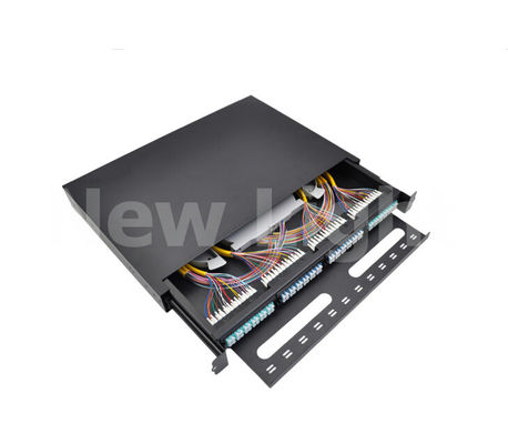 96 Core LC Fiber Optic Patch Panel FTTH Dağıtım Kutusu Paslanmaz Çelik 19 Inch Rack Mount