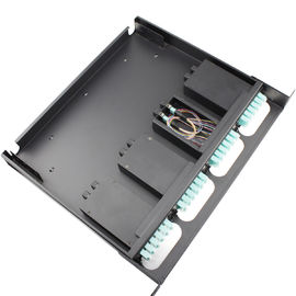 1U Fiber Optik Dağıtım Çerçevesi MPO / MTP erkek - LC çok modlu OM3 1 metre