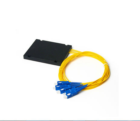 SC Connector PLC Fiber Optic Splitter Optik Ağlar için 1260-1650 Çalışma Dalgası ile Tek Mod