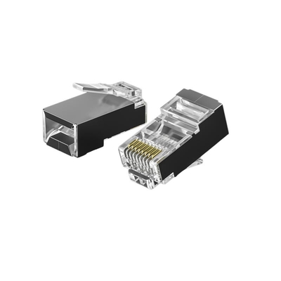 Yüksek performanslı CAT6 modüler fişleri - 50U Altın, Fluke Pass, Şeffaf ve Çatlaksız