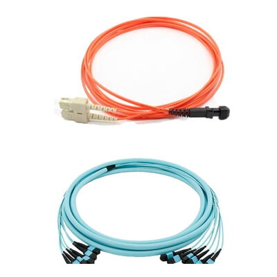 MPO MTP Fiber Optik Trunk Patch Kablosu 40G 100G Veri Merkezi Hazır, Yüksek Yoğunluklu Kablolama İçin Tek Konnektörde 12 Fiber