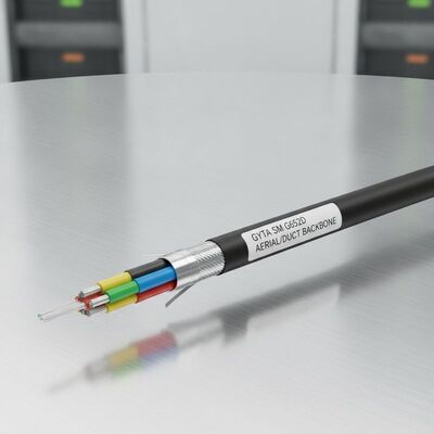 Hava Kanalı İçin Standart G652D Tek Modlu ve Bükümlü Gevşek Tüplü GYTA Alüminyum Bantlı Zırhlı Fiber Optik Kablo