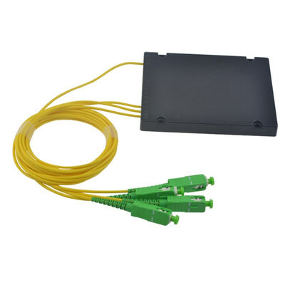 ABS Kutusu FTTH Ağ 1x4 PLC Tipi için SC Bağlantısı ile Fiber Optic Splitter