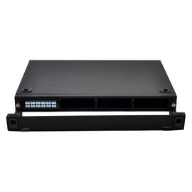 1U Rafa Monte Edilebilir FHD Fiber Optik Yama Paneli, 4x MTP-24 Kasetlerine Kadar Tutar