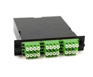 24 Fiber 0.9mm Kablo MTP Casstte Modülü Yeşil LC Adaptörü OM5 PC Lehçe Patch Cord