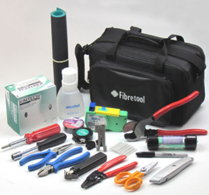 HW-306B Fiber Optic Tool Kit, hafif sırt çantası Kevlar makası ve teknisyenler için 5'te 1 stripper
