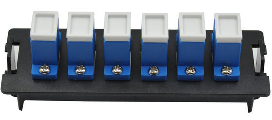 Plastik Malzemeler 12 Port SC Duplex Fiber Optic Patch Panel 19 Inch 1U Distribution Box için Klip Kurulumlu