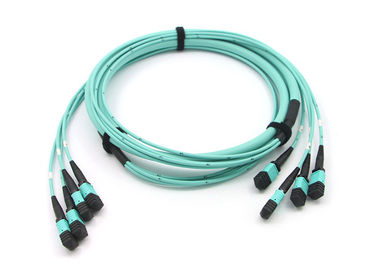 48 Fiber Bağlantı Kablosu Gövdesi MPO MTP Kablosu, 4 * 12 Fiber MPO Optik Jumper
