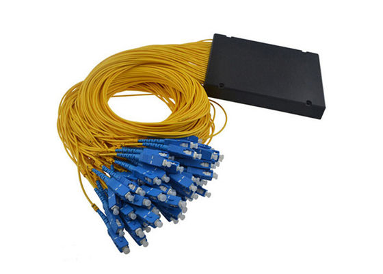 1x64 ABS Kutusu Tipi Tek Mod Ağı için SC Bağlantısı ile PLC Fiber Optic Splitter