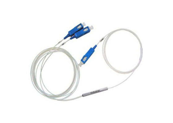 Tek mod uygulamaları için paslanmaz çelik tüplü 1x2 Mini Tip PLC Fiber Optic Splitter