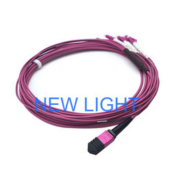 LSZH MPO Gövde Kablosu Dişi - 4 DX SC Çok Modlu OM3 Fiber Yama Kablosu