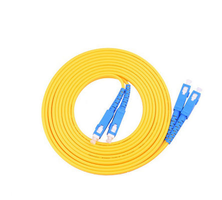 Mavi Dupleks Fiber Optic Patch Cord SC UPC G652D Kablosu ile Tek Mod 1310nm ve ≤0.3dB Ekleme Kaybı